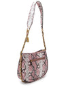 Guess Abey Python Finish Chain Side Shoulder Bag, Pink