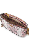 Guess Abey Python Finish Chain Side Shoulder Bag, Pink