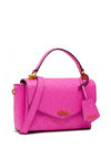 Guess Zanelle 4G Peony Embossed Shoulder Bag, Vivid Rose