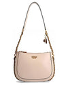 Guess Abey Smooth Finish Chain Side Shoulder Bag, Light Rum