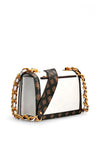 Guess Abey Logo Finish Crossbody Bag, White Multi