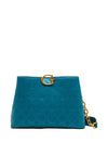 Guess G Vibe 4G Logo Embossed Shoulder Bag, Teal