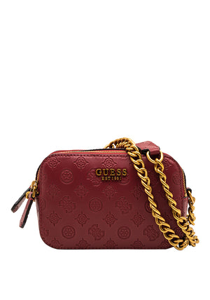 Guess Noelle 4G Logo Crossbody Bag, Merlot