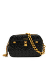 Guess Noelle Quilted Logo Crossbody Bag, Black