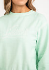 Guess Womens Wash Dyed Sweatshirt, Mint Green