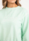 Guess Womens Wash Dyed Sweatshirt, Mint Green