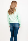 Guess Womens Wash Dyed Sweatshirt, Mint Green