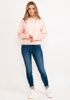 Guess Womens Wash Dyed Sweatshirt, Peach