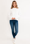 Guess Womens Organic Cotton Rich Sweatshirt, White