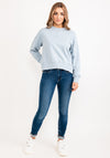 Guess Womens Organic Cotton Rich Sweatshirt, Blue