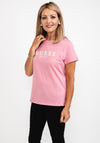 Guess Womens Simple Graphic T-Shirt, Pink