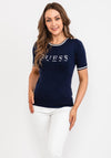 Guess Womens Marine Inspired Knit Top, Navy