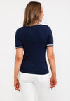 Guess Womens Marine Inspired Knit Top, Navy