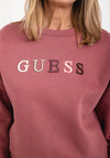 Guess Womens Ombre Logo Sweatshirt, Rose