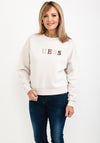 Guess Womens Ombre Logo Sweatshirt, Stone