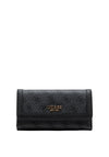 Guess Zadie Logo Flap Over Wallet, Coal Logo