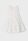Mayoral Girl Sleeveless Guipur Dress, White