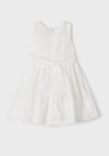 Mayoral Girl Sleeveless Guipur Dress, White