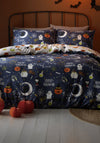 Bedlam Happy Halloween Glow in the Dark Single Duvet Set, Navy Multi