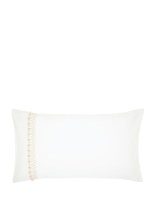 Harlequin Nirmala Tassel 180 Thread Count Pillowcase Pair, Pebble