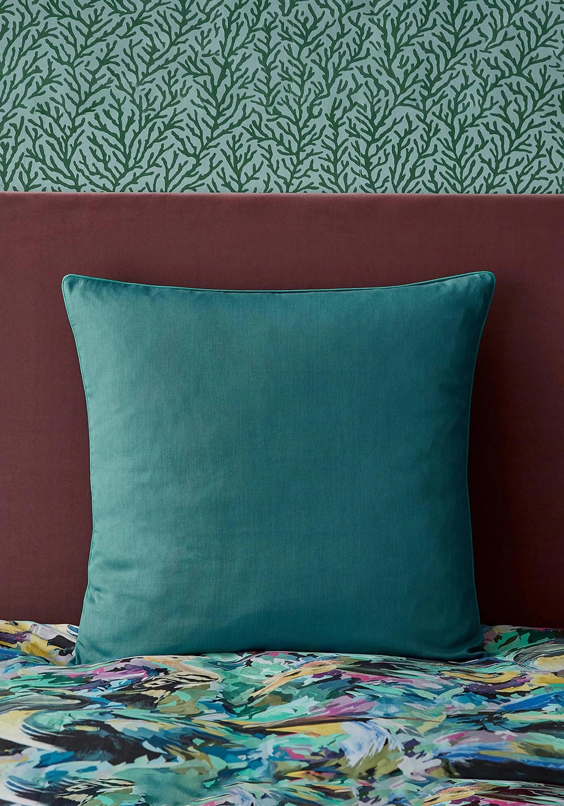 Harlequin Dance of Adornment Square Pillowcase, Wilderness