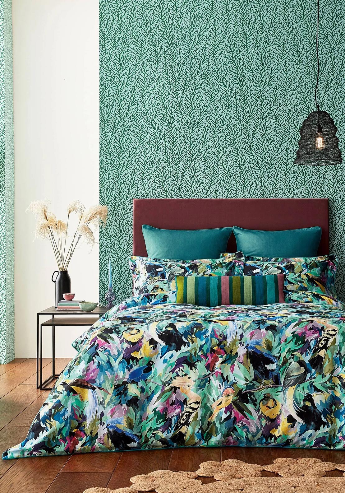 Harlequin Dance of Adornment Duvet Cover, Wilderness