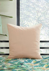 Harlequin Floreana Plain Square Pillowcase, Fig Leaf & Coral