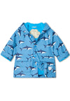 Hatley Baby Boy Shark Colour Changing Lined Raincoat, Blue