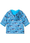 Hatley Baby Boy Shark Colour Changing Lined Raincoat, Blue