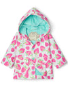 Hatley Baby Girls Delicious Berries Raincoat, White