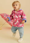 Hatley Baby Girls Painted Pasture Changing Colour Raincoat, Pink