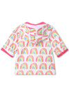 Hatley Baby Girl Rainbow Lined Raincoat, White