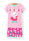 Hatley Girls Feline Short Pajamas, Pink