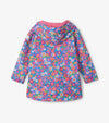 Hatley Girl Retro Floral Waterproof Rain Jacket, Pink Multi