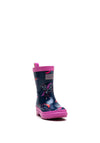 Hatley Girls Pegasus Constellations Shiny Rain Boots, Navy