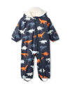 Hatley Baby Boys Dino Silhouettes Colour Changing Rain Suit, Navy