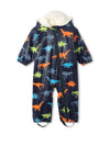 Hatley Baby Boys Dino Silhouettes Colour Changing Rain Suit, Navy