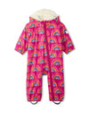 Hatley Baby Rainy Rainbow Fleece Lined Bundler, Pink
