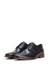 Base London Havisham Leather Brogue Shoes, Navy