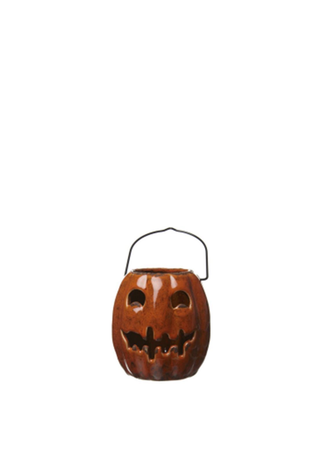 Heaven Sends Ceramic Pumpkin Lantern with Handle