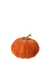 Heaven Sends Dark Orange Velvet Pumpkin Decoration