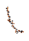 Heaven Sends Velvet Black & Orange Pumpkin Garland Halloween Decoration