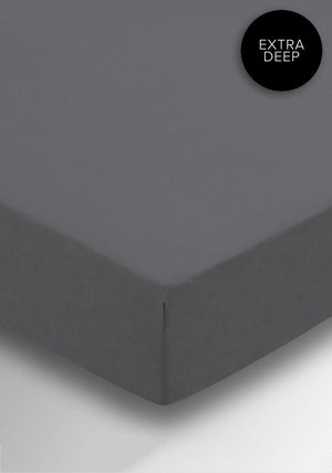 Helena Springfield 180 Thread Count Extra Deep Fitted Sheet, Charcoal