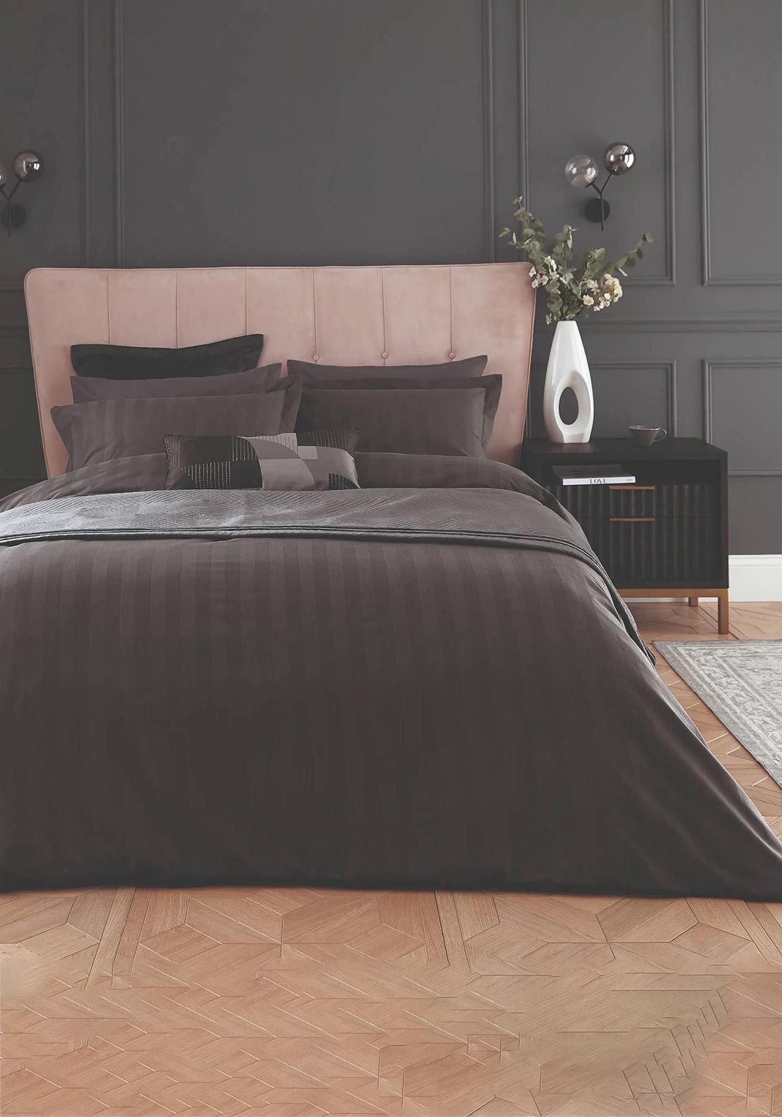 Helena Springfield Moderne Stripe Duvet Set, Graphite