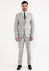 Herbie Frogg Check Three Piece Suit, Stone