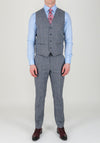 Herbie Frogg Blue Grey Check 3 Piece Suit