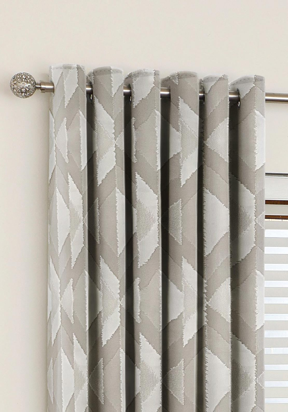 Aura Mali Eyelet Fully Lined Curtains, Sandstone