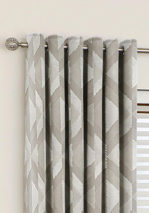 Aura Mali Eyelet Fully Lined Curtains, Sandstone