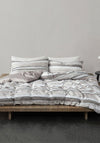 Himeya Linking Lines Duvet Cover, Glazed Stone