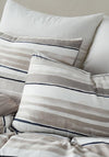 Himeya Linking Lines Duvet Cover, Glazed Stone